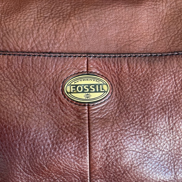 FOSSIL Fold over Crossbody/Shoulder bag preloved Vintage Leather - Picture 2 of 16